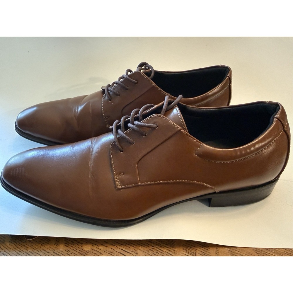 Alfani Andrew Lace Up Tan Dress Oxfords Men's Dress Shoes Sz 10M